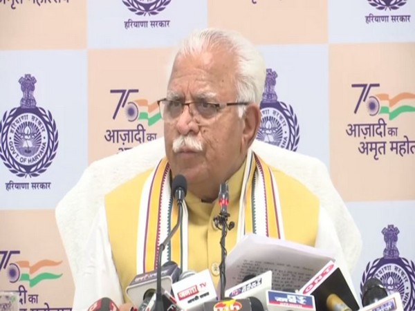 Haryana CM Manohar Lal Khattar. (Photo/ANI)