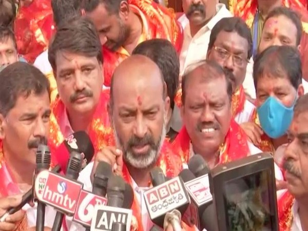 BJP leader and party workers visited Bhagya Lakshmi temple in Hyderabad