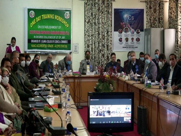 Visual from the workshop organised in Srinagar on Tuesday. Photo/ANI