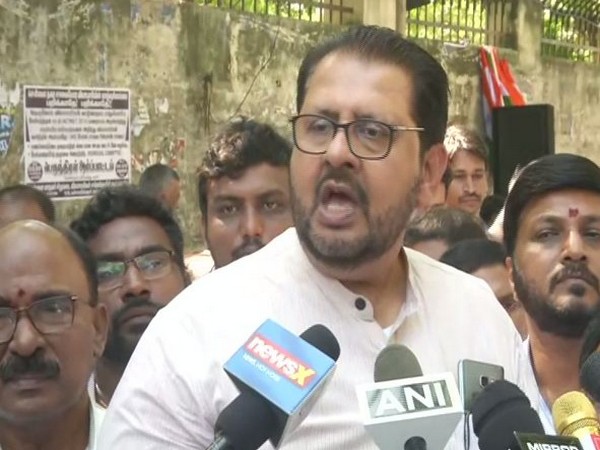 Congress leader Sanjay Dutt speaking to media persons in Chennai on Wednesday. Photo/ANI