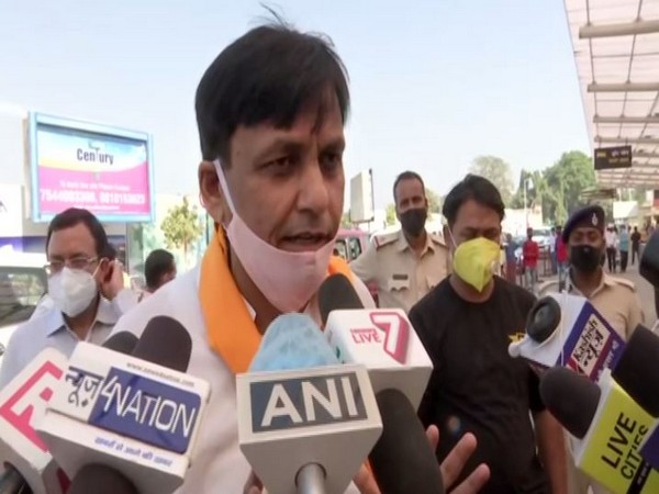 Union Minister Nithyanand Rai speaking to the reporters (Photo/ANI)