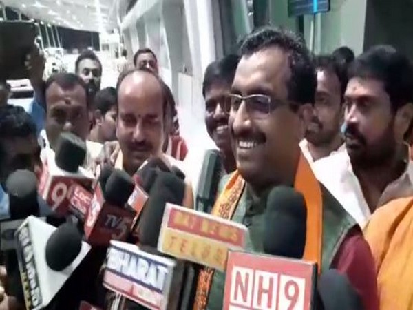 BJP national general secretary Ram Madhav while addressing the reporters on Friday. (Photo/ANI)