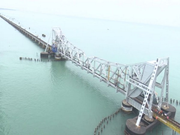 Pamban Railway bridge in Rameswaram (Photo/ANI)