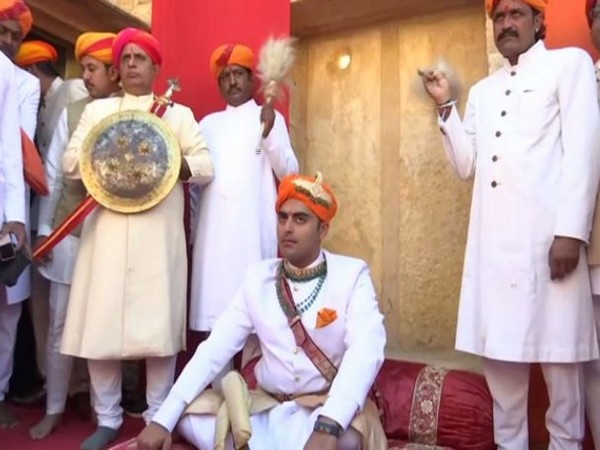 The coronation ceremony of the 44th Maharawal (King) of Jaisalmer State, Chaitanya Raj Singh (Photo/ANI)