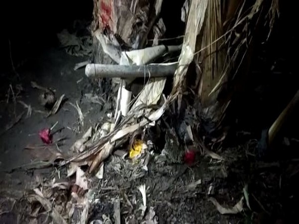 Tantrik puja performed last night amid banana plantation farm in Bandarulanka village