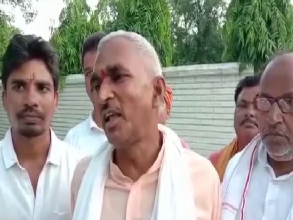 BJP MLA from Ballia, Surendra Singh speaking to reporters on Tuesday (Photo/ANI)