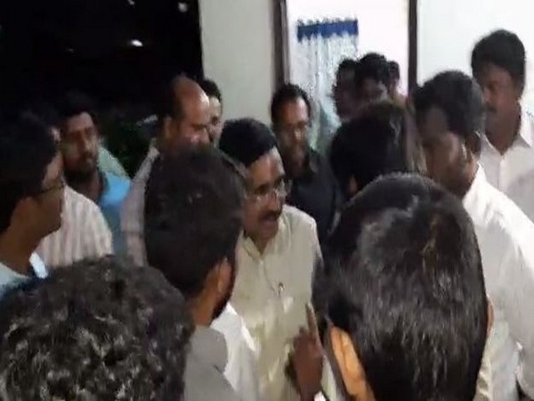 Former minister and founder of Narayana group of educational institutions P Narayana amid the argument (Photo/ANI)