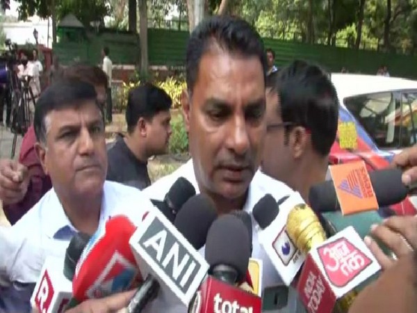 Independent MLA from Prithla, Nain Pal Rawat speaking to reporters on Friday in New Delhi. Photo/ANI