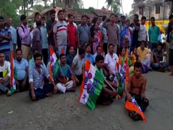 Locals staged a protest in West Bengal's East Midnapore district (Photo/ANI) 