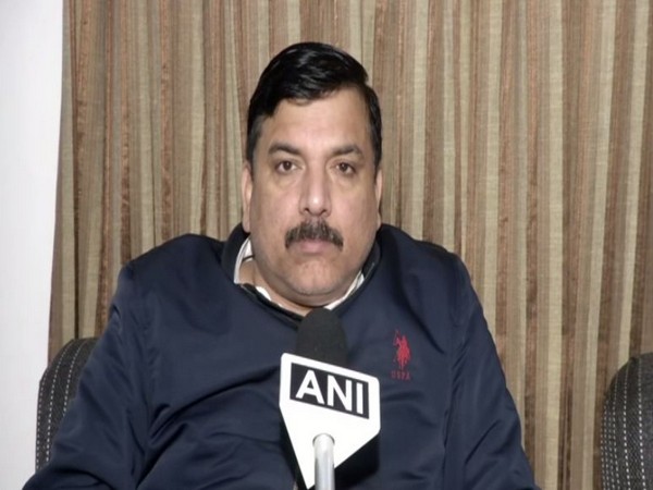 Aam Aadmi Party (AAP) leader Sanjay Singh speaking to ANI on Thursday (Photo/ANI)