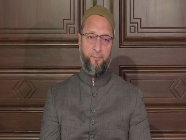 AIMIM chief Asaduddin Owaisi addressing a press conference in Hyderabad on Tuesday. Photo/ANI