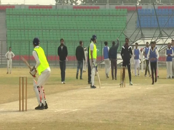  Suresh Raina Cricket Academy held trials for players of senior age group at Maulana Azad Stadium (Photo/ANI)