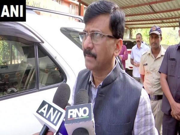 Shiv Sena leader Sanjay Raut while speaking to the reporters in Mumbai on Tuesday (Photo/ANI)
