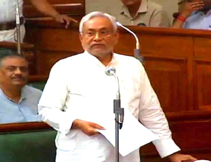 Bihar Chief Minister Nitish Kumar in Assembly on Tuesday (Photo/ANI)