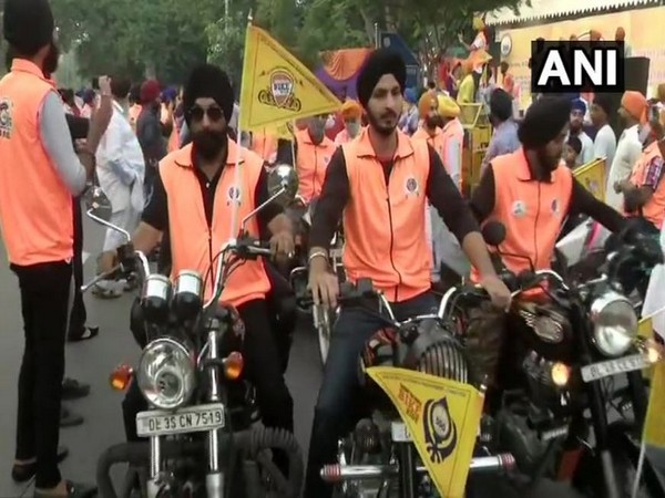 'Sarbat Da Bhala' motorcycle rally has been organized by DSGMC. Photo/ANI