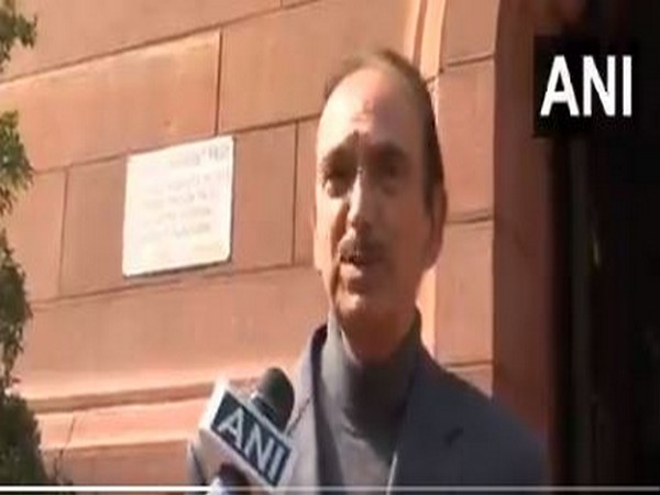 Congress leader Gulam Nabi Azad speaking to ANI on Tuesday. (Photo/ANI)
