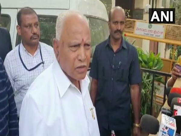 Karnataka Chief Minister BS Yediyurappa while speaking to the reporters in Bengaluru on Friday (Photo/ANI)