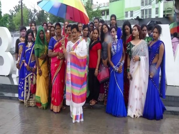 LGBTQ community along with several allies took to the street for celebrating the pride march on the occasion of Friendship Day on Sunday, in Bhubaneshwar. (Photo/ANI)