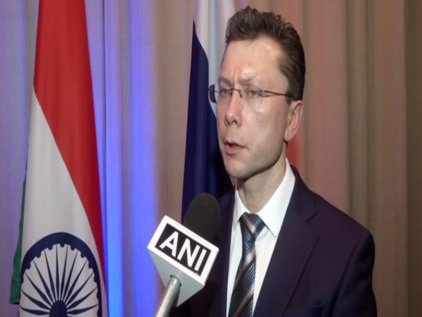 Russian Deputy Ambassador Roman Babushkin speaking to ANI on Monday in New Delhi. Photo/ANI