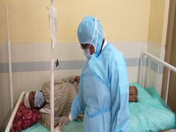 Shaukin Ahmad at the Nuzividu hospital on Friday.