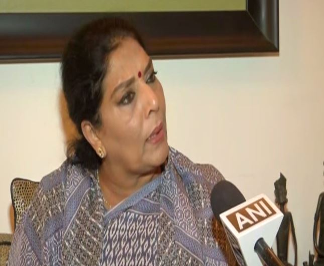 Congress leader Renuka Chowdhury speaking to ANI in New Delhi on Sunday. Photo/ANI