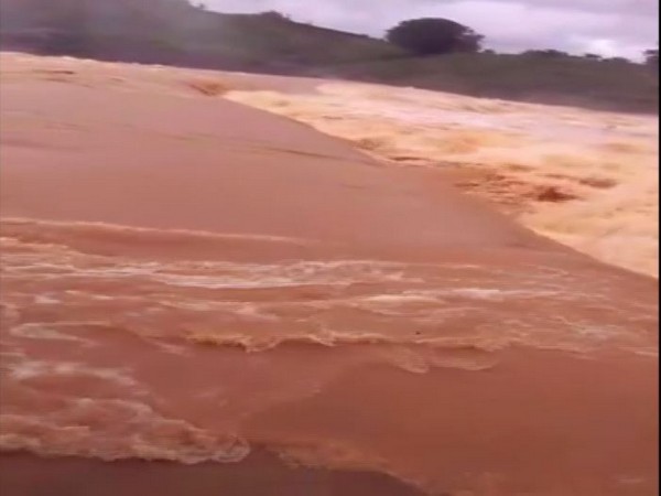 Two gates of Indravati dam were opened to release water to control flood situation due to heavy rain in Kalahandi, Odisha [Photo/ANI]