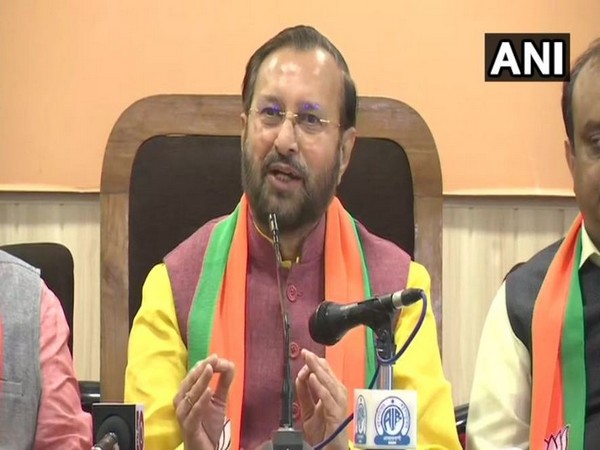 Union Minister Prakash Javadekar while speaking to reporters on Saturday. (Photo/ANI)