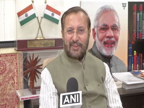 Human Resource Development (HRD) minister Prakash Javadekar speaking to ANI in Bhiwani on Monday. Photo/ANI