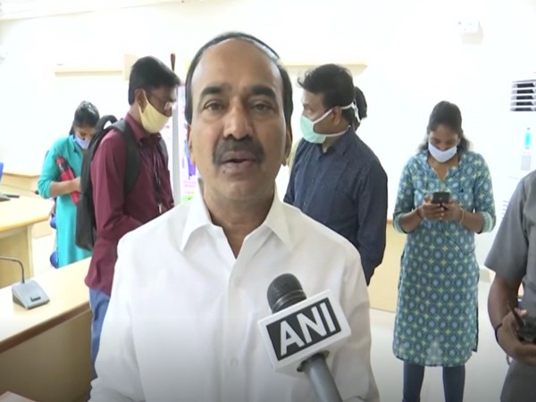 Eatela Rajendra, Telangana Health Minister speaking to ANI on Friday (Photo/ANI)