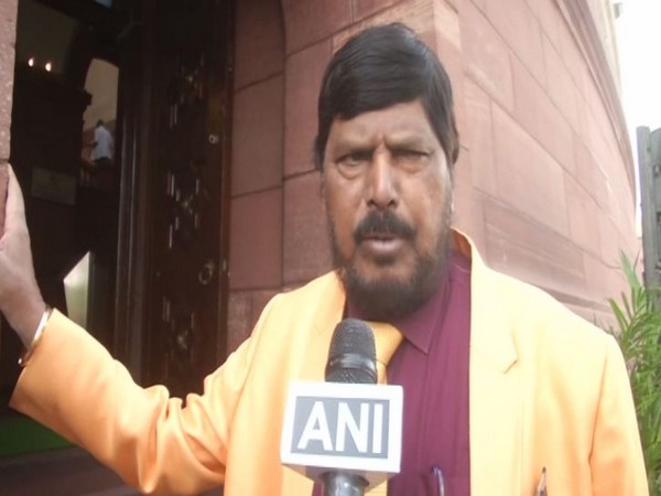 Union Minister and Republican Party of India (A) chief Ramdas Athawale while speaking to ANI on Monday. Photo/ANI