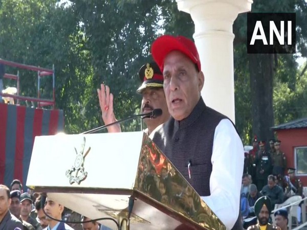 Union Defence Minister Rajnath Singh while speaking at at the passing out parade of Indian Military Academy (IMA) in Dehradun (PhotoANI)