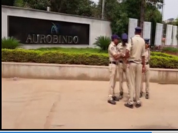 Police personnel outside the factory. (ANI photo)