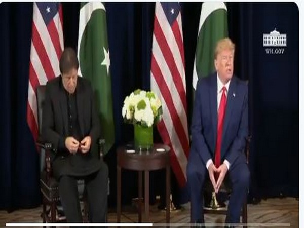 Pakistan Prime Minister Imran Khan and US President Donald Trump during a joint press conference in New York