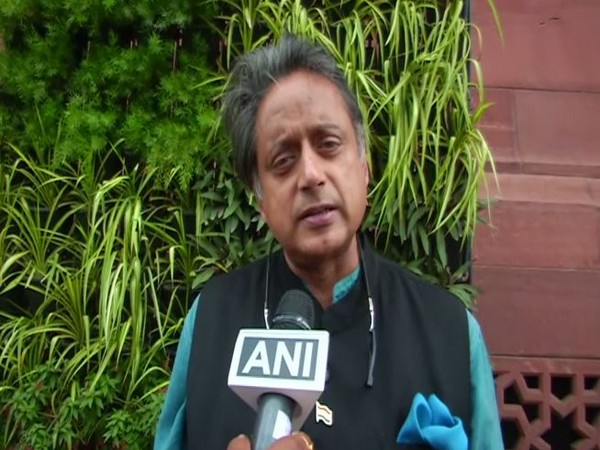 Congress leader Shashi Tharoor speaking to ANI on Monday. Photo/ANI