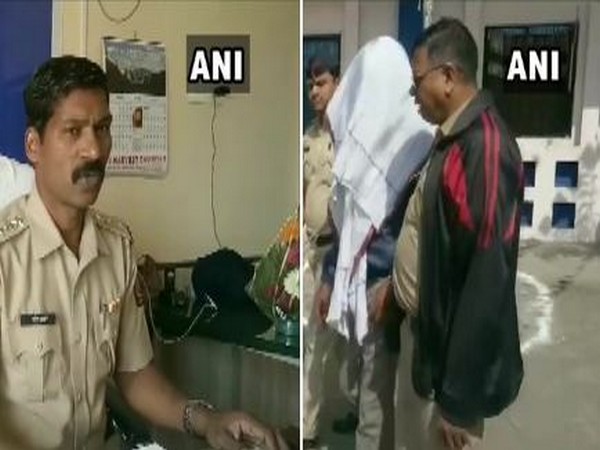 Sunil Chavan, Inspector at Pardi police station (l) and rape accused (r). (Photo/ANI)