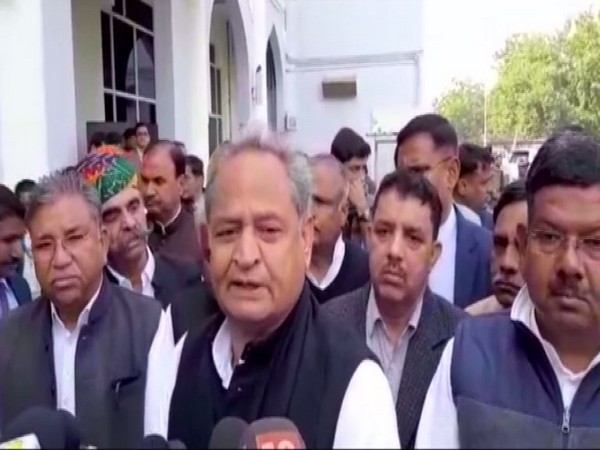 Rajasthan Chief Minister Ashok Gehlot while speaking to the reporters in Jodhpur on Friday (Photo/ANI)