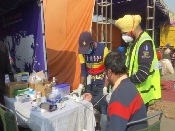 A medical camp at Singhu border. (Photo/ANI)