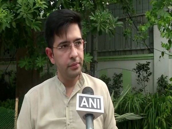 Aam Aadmi Party (AAP) leader, Raghav Chadha speaking to ANI (Photo/ANI)