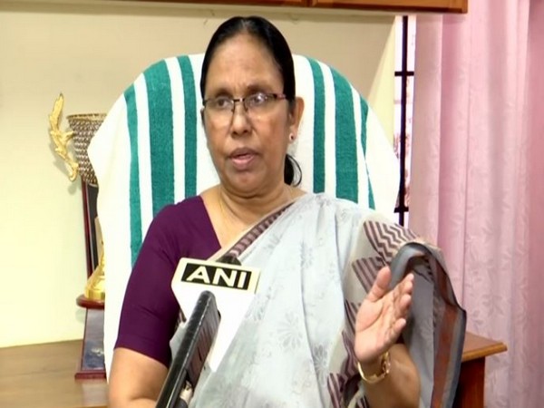  Kerala Health Minister KK Shailaja speaking to ANI (Photo/ANI)
