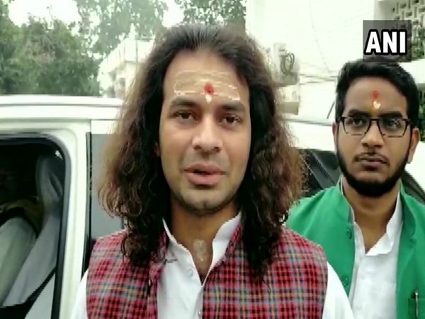 Rashtriya Janata Dal (RJD) leader Tej Pratap Yadav speaking to ANI on Thursday (Photo/ANI)