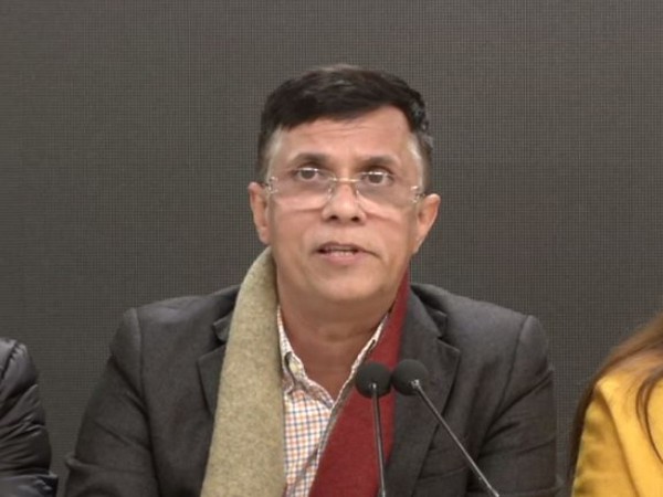 Congress national spokesperson Pawan Khera while speaking to the reporters on Sunday (Photo/ANI)