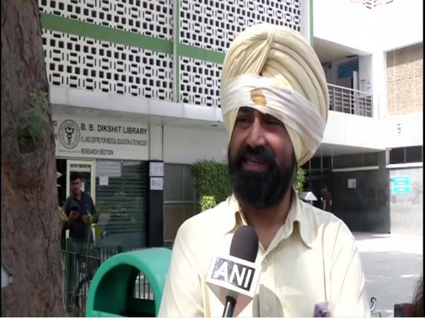 Amarinder Singh Malhi, President, Resident Doctor's Association AIIMS speaks to ANI in New Delhi. [Photo/ANI]