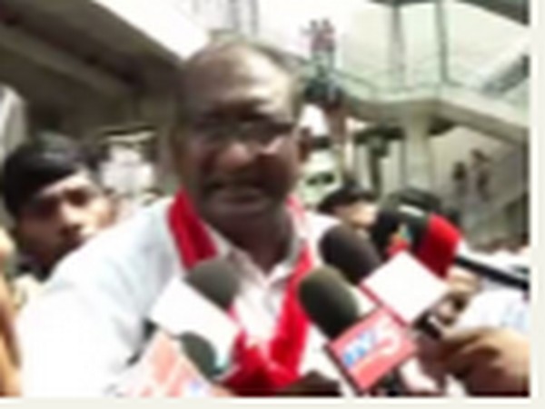 CPI-ML leader Ranga Rao speaking to reporters in Hyderabad on Saturday. Photo/ANI