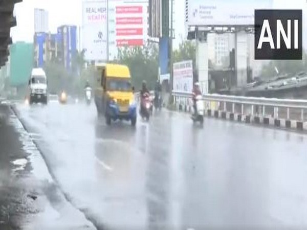Vehicles ply on the Western Express Highway. 
