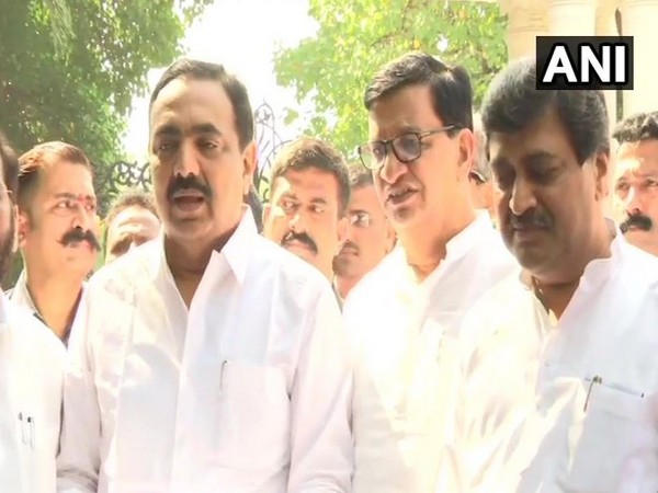 Nationalist Congress Party (NCP) leader Jayant Patil while speaking to the media in Mumbai on Monday (Photo/ANI)