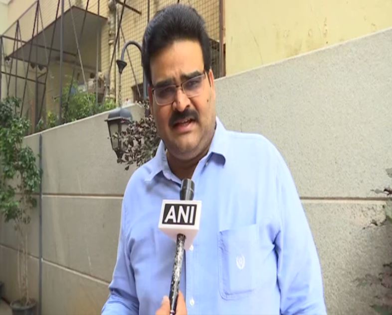 BJP leader Lanka Dinakar speaking to ANI on Sunday in bengaluru. Photo/ANI