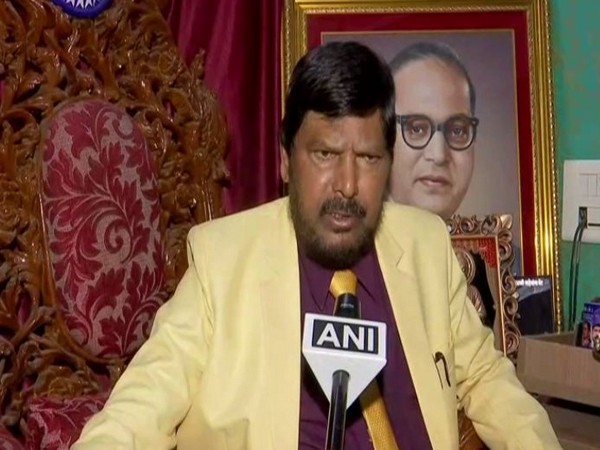 Union Minister Ramdas Athawale while speaking to ANI on Thursday (Photo/ANI)