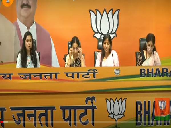 BJP Mahila Morcha press conference (Photo/ANI)