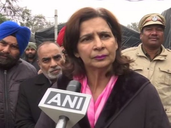Former MLA Navjot Kaur Sidhu while speaking to ANI on Thursday (Photo/ANI)