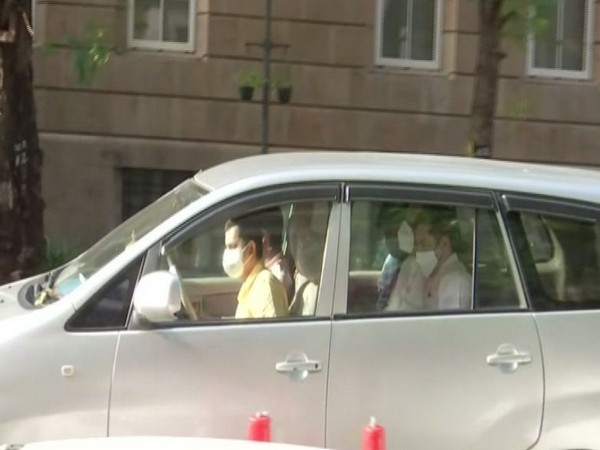 Kundan Shinde and Sanjeev Palande outside ED's office in Mumbai (Photo/ANI)